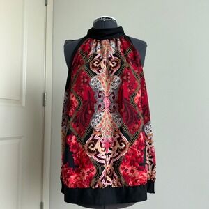 Vintage Y2K New York and Company Print High Neck Tank Size XL